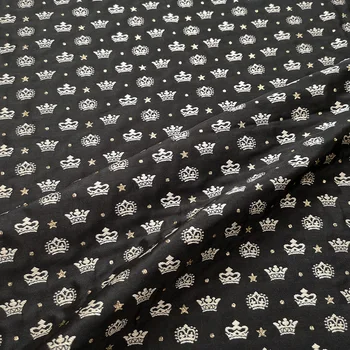 

140cm Width Small Crown Polyester Jacquard Fabric for Woman Autumn Winter Dress Skirt Coat Sewing-BF012