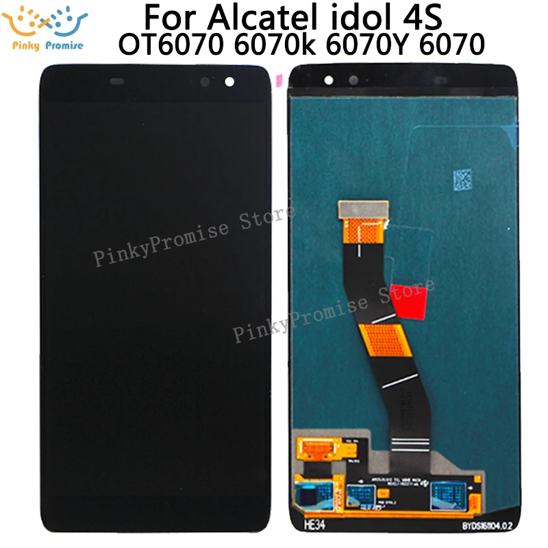 

2560*1440 For 5.5" Alcatel vodafone idol 4S OT6070 6070k 6070y 6070 LCD Display Touch Screen Digitizer Full Assembly For OT 6070
