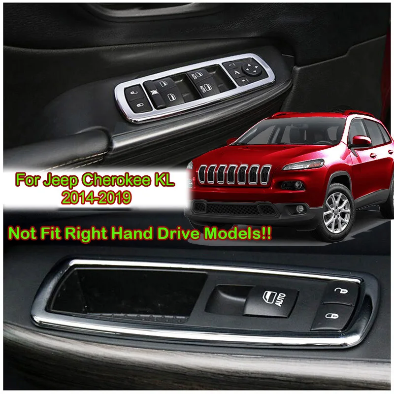 Для Jeep Cherokee KL 2014 2019 Dodge Дротика PF Chrysler 200 хромированная панель для внутреннего окна