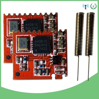 

2pcs 433MHz RF module 44638 chip Long-Distance communication Receiver and Transmitter SPI IOT and 2pcs 433 MHz antenna