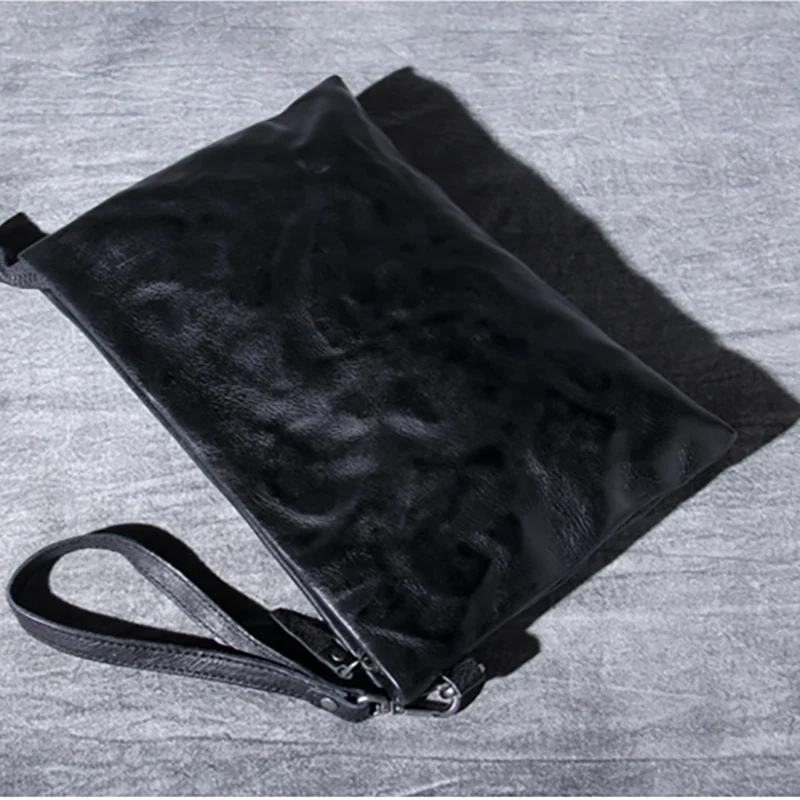 AETOO Simple Retro head cowhide large capacity hand bag leather casual envelope bag