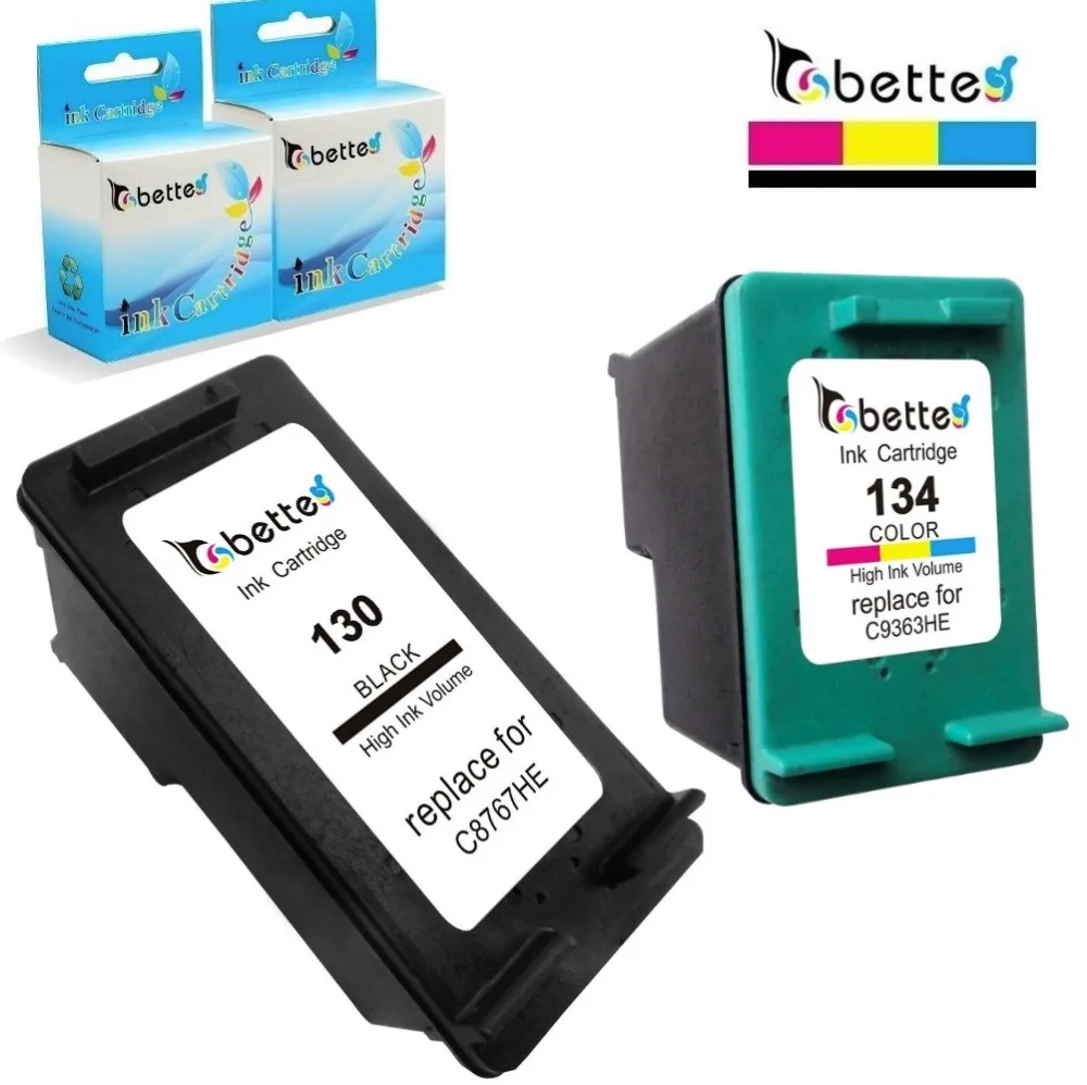 2PK, Bette Ink Cartridges Replace for HP 130 134 hp130 hp134 Officejet K7100 K7103 K7108 Deskjet 6940 6943 6980 6980xi 6983 6988 2PK, Bette Ink Cartridges Replace for HP 130 134 hp130 hp134 Officejet K7100 K7103 K7108 Deskjet 6940 6943 6980 6980xi 6983 6988