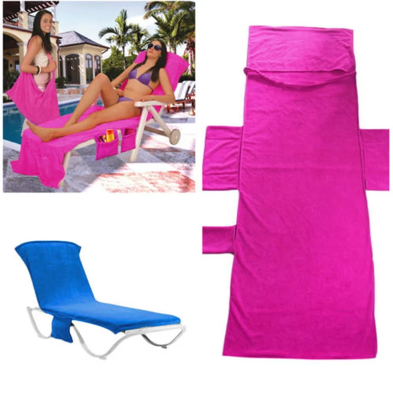 Billige 215x75cm Mikrofaser Faser Sonnenbad Liege Bett Liege Mate Stuhl Strand Handtuch Urlaub Freizeit Garten Strand Handtücher Serviette