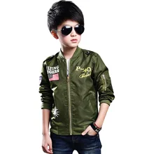 Enfants nouvelle 2017 printemps et automne garçon veste de l’enfant sport 3-16 ans à manches longues chemise manteau