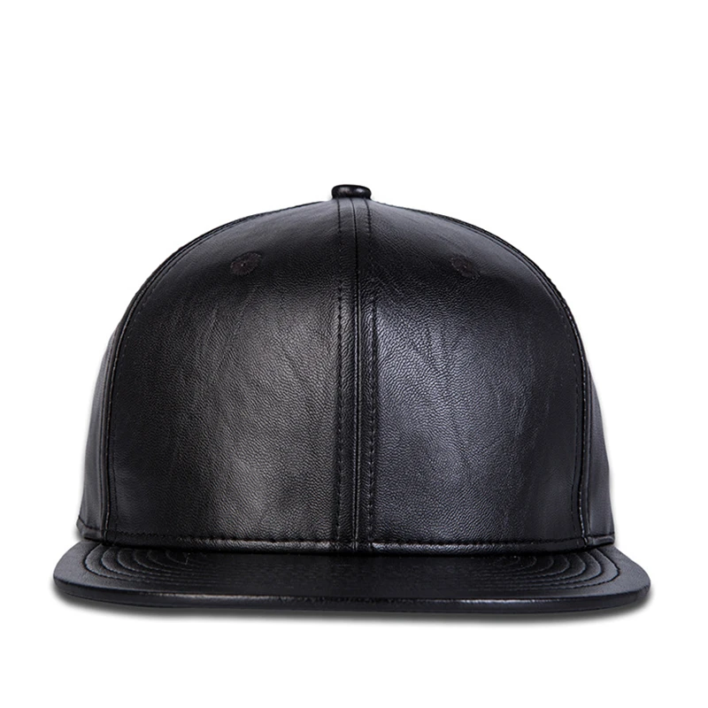 Простой черный Snapback Шапки хорошие кожаные Бейсбол шапки Snapbacks хип хоп музыки Мода