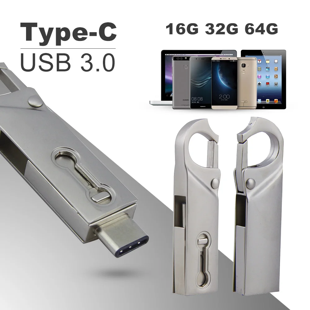 

CHYI OTG Type-C USB 3.0 Flash Drive Pendrive Mini Type C USB 3.1 Memory Stick 16GB 32GB 64GB Pen Driver For Tablet Smartphone