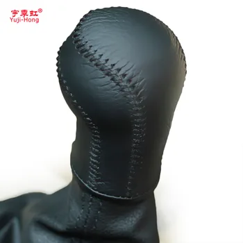 

Yuji-Hong Car Gear Covers Case for Volkswagen Jetta MK2 2010 Manual Shift Collars Genuine Leather Auto Cover Hand-stitched