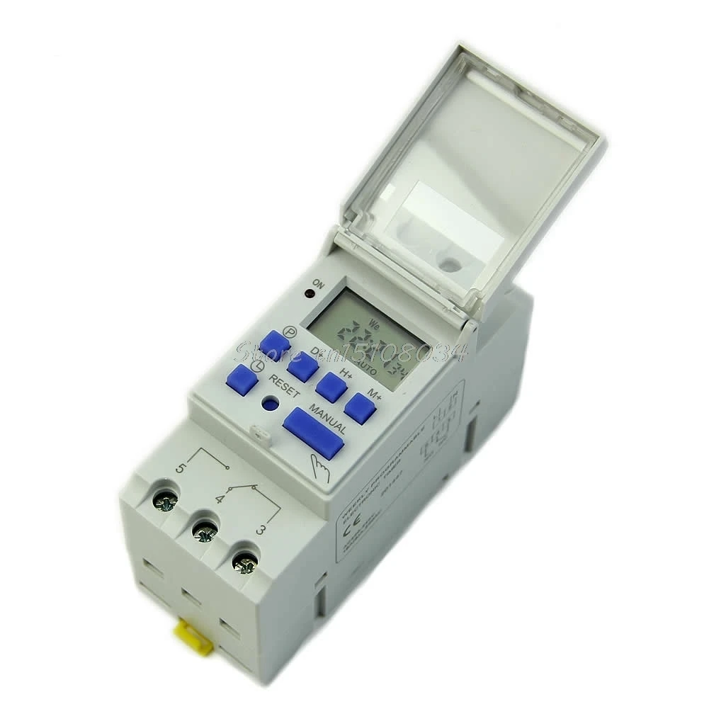 

AC 220V 16A DIN Rail Digital Programmable Timer Switch + Manual #S018Y# High Quality
