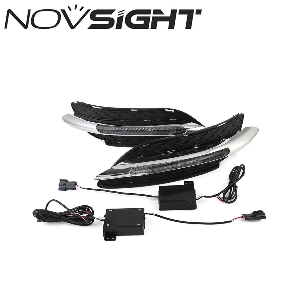 

NOVSIGHT Auto Car LED White DRL Driving Daytime Running Light Fog Lamp Day Light For Benz W246 B200 B180 11-14 D20