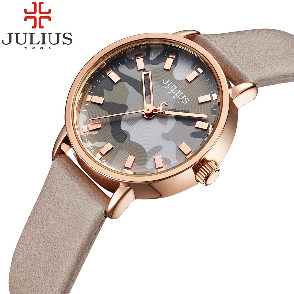 

JULIUS Stylish Ladies Watch Creative Girl Dress Women Watches Leather Strap Fashion Casual Quartz Watch Montre Relogio Feminino