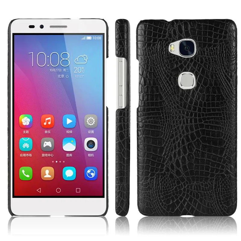 

Huawei Honor 5X Honor5X Play Case Crocodile Pattern Hard PC+PU Back Cover Hard Phone Case for Huawei GR5 Honor 5X Honor5X 5.5