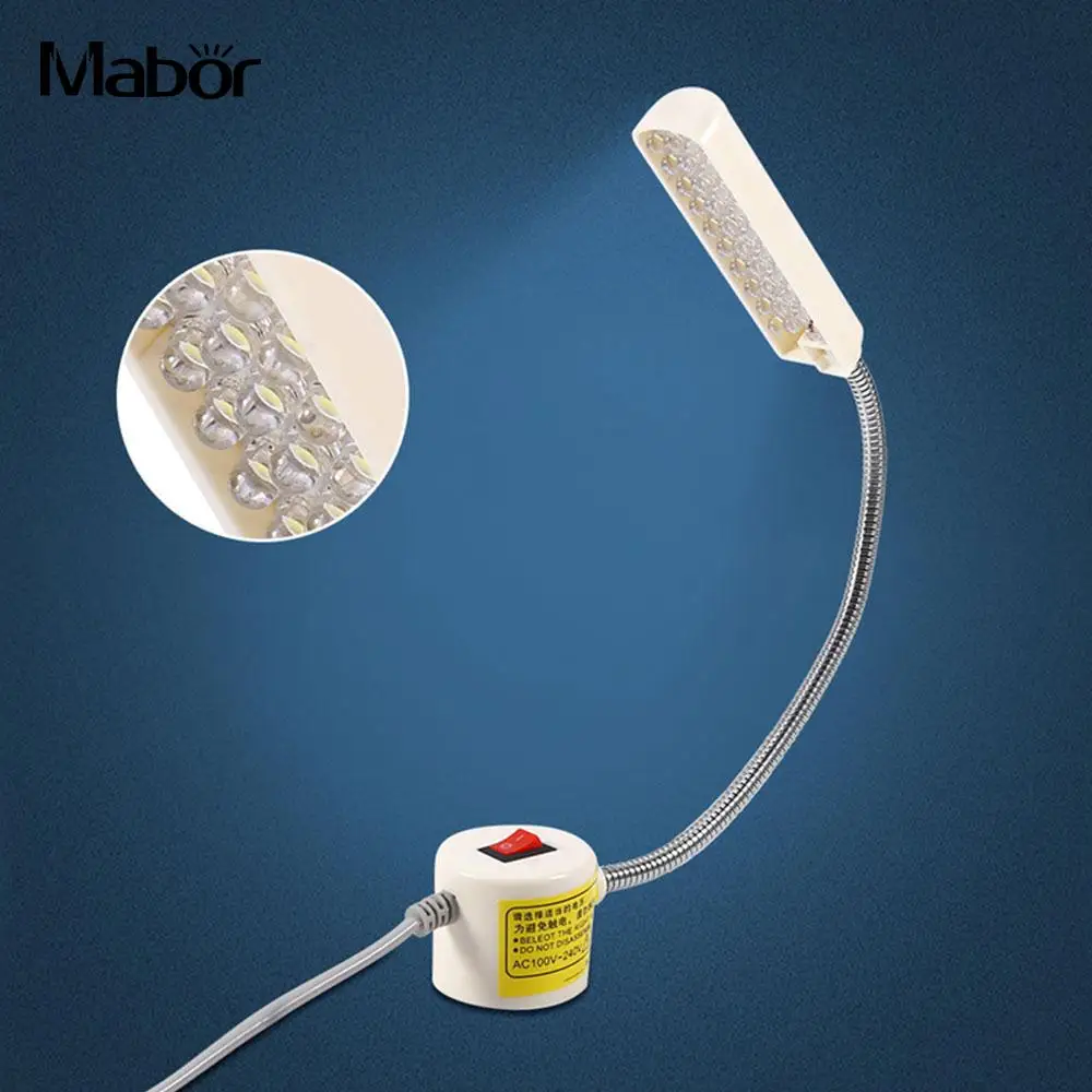 

110V-220V 1.5W LED Sewing Light Gooseneck Lamp Magnetic Sucker US Plug table lamp working light