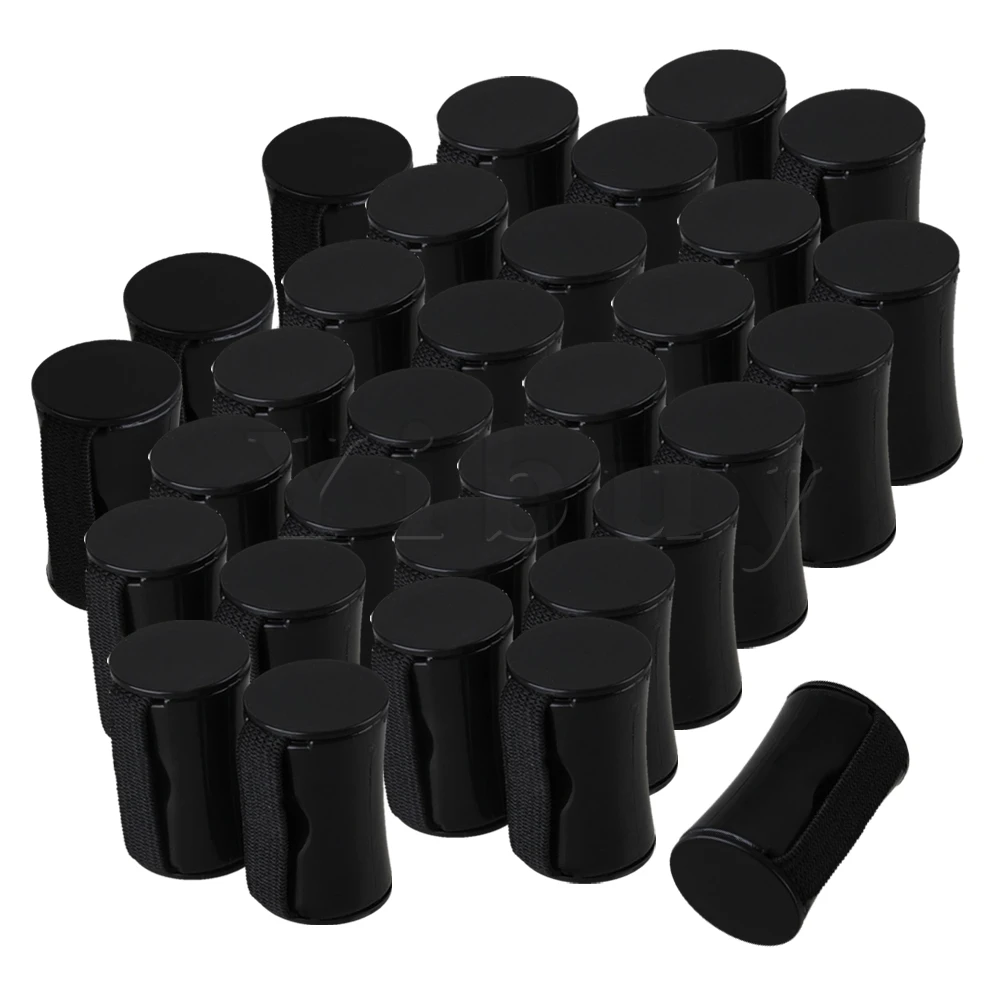 

Yibuy 100 x Black Ukulele Guitar Rhythm Sand Shaker Music Ring for Finger Train