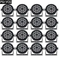 16 шт./18X12 Вт Led par light RGBW 4в1 литой алюминий 12 Вт led плоский par сценический DMX512 DJ огни авиационный штекер