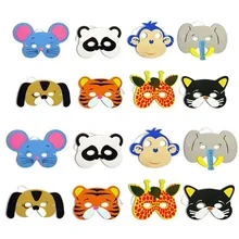 12 шт., детские маскарадные маски для Хэллоуина в виде головы животного, праздничное платье с изображением зоопарка, костюм, игрушки