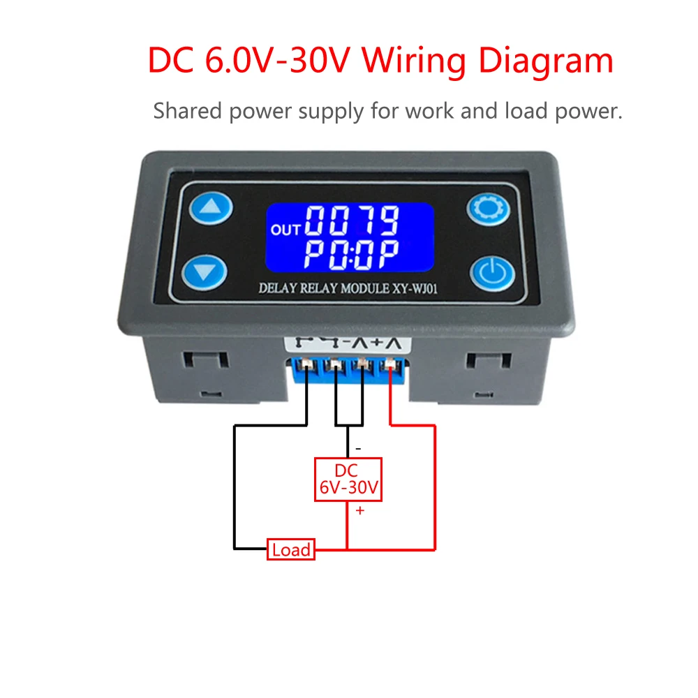 DC 6-30 в реле времени модуль цифровой светодиодный двойной дисплей реле таймер переключатель цикл запуска умный модуль управления