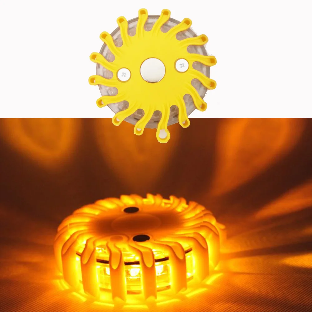 

LED Flashing Light Round Beacon Emergency Strobe Warning Lights 12V Round Car Roof Police Light Road Safety Caution