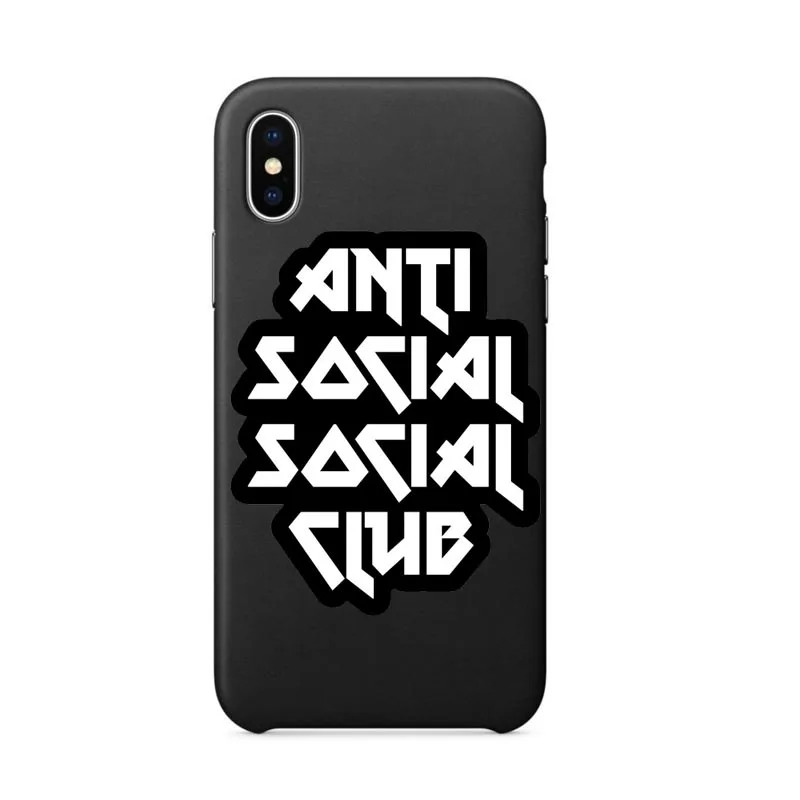 Простой антиклубный Жесткий Чехол для iphone 6 6splus 7 8 Plus SE Funda Coque для iphone X XS Max XR чехол для телефона ASSC Social чехол