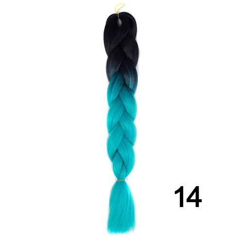 Шелковистые пряди Омбре Джамбо синтетические плетеные волосы крючком блонд наращивание волос Джамбо косы прически - Цвет: #18