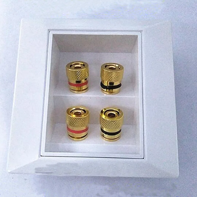 20PCS Audio Panel 4 Wall Plug Speaker Junction Box Four Banana Terminal