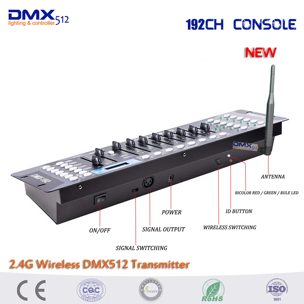 Беспроводной DMX 192 канальный консоль Совместимость беспроводной DMX512 мини приемник контроллер для дискотеки сценический светильник