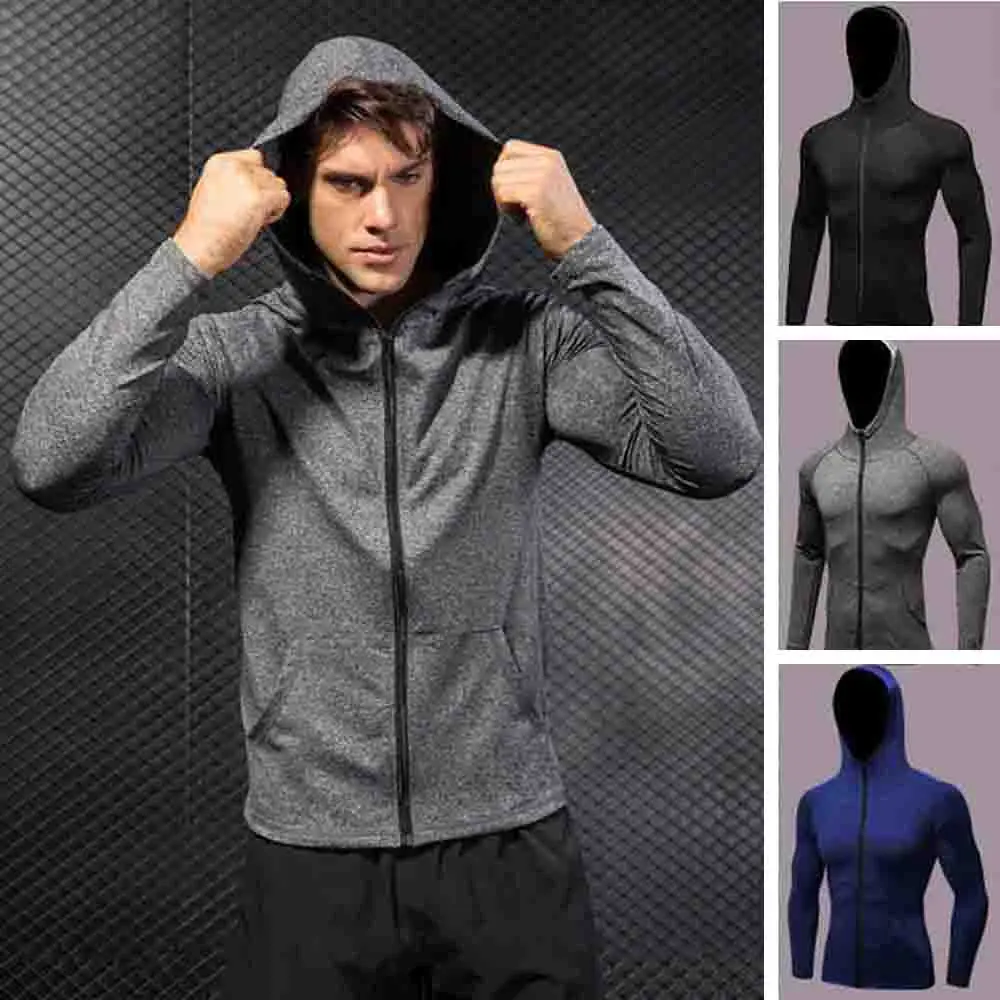 

Мужские быстросохнущие толстовки на молнии, спортивные свитера для спортзала, фитнеса, тренировок, SPSYL0011