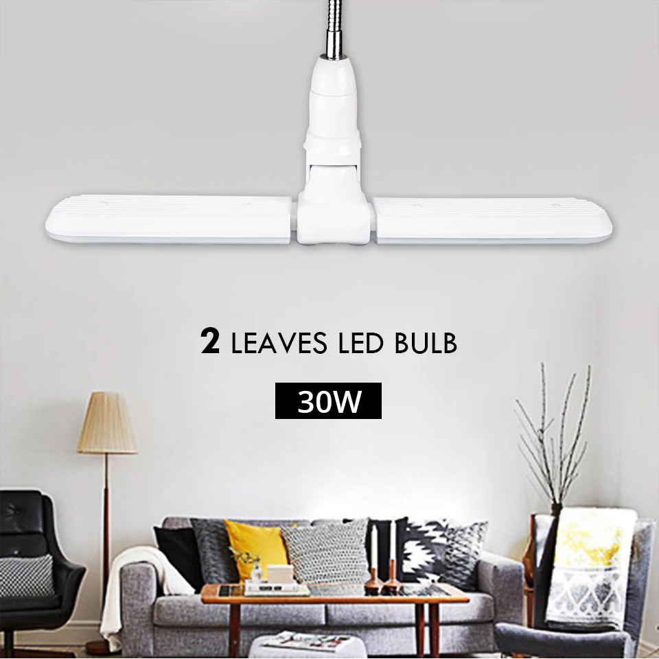 EeeToo Modern Ceiling Pendant Lamps Fan Blade LED Bulb 30W 45W Pendant Light Industrial E27B22 LED Light Bulb for Bedroom Home (15)