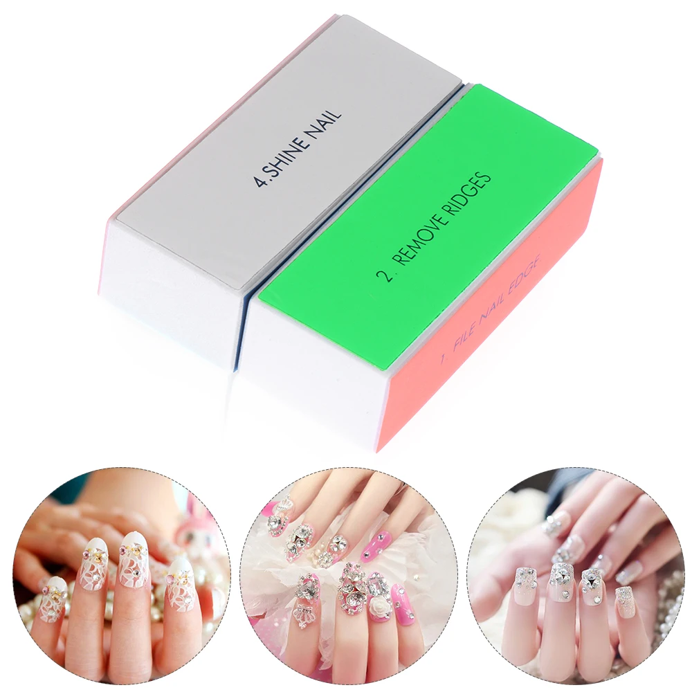 

3Pcs /Nail Buffer File 4 Sides Polishing Tool Dead Skin Remover Sandpaper Nail Sanding Block Buffing Manicure