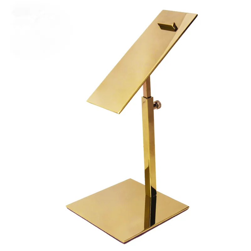 Highquality Gold Mirror Surface Stainlee Steel Shoes Display Stand