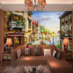 Пользовательские 3D настенной Бумага Европейский маслом деревня ресторан Гостиная диван фон обои стены Бумага