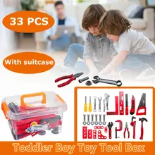 33 шт./компл. Детский Набор игрушечных инструментов моделирования инструмент для ремонта дрель комплект отверток для ремонта игровой домик мальчик и девочка игрушка-головоломка