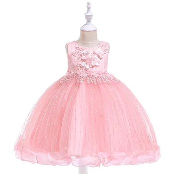 

Children Christmas Clothing Dress Elegant Girls Handmade Sequined Puff Princess Party Dresses Children's Day Costumes GDR576