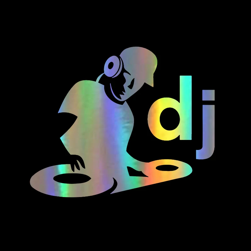 

Music Club DJ Reflective Personalized Car Stickers Motorcycle Decals Sticker On Car For Ford Audi BMW Toyota VW Laser 14*11.5CM