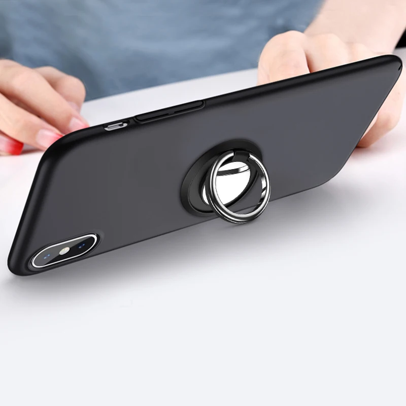 Voulttom Magnetic Finger Ring Holder For iPhone X 8 7 Samsung S9 S8 Tablet Mobile Phone Magnetic Car Phone Holder Metal Stand