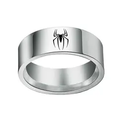 Мода Marvel кольцо Мстителей аниме связанные Человек-паук символы палец кольцо милые модные подарки серебро Классические игрушки Вечерние