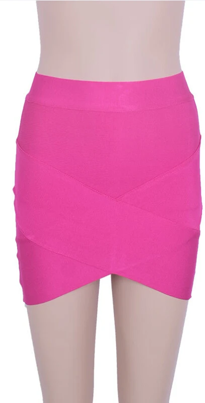 10 ярких цветов, женская летняя сексуальная бандажная юбка, модные женские юбки-карандаш, мини эластичные облегающие юбки