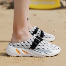 Дышащие летние мужские вьетнамки, легкие массажные пляжные сандалии, Нескользящие мужские тапочки, zapatos hombre, повседневная обувь