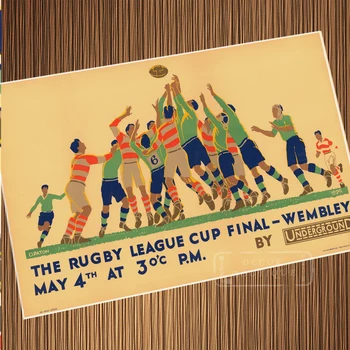 

Vintage Rugby American Football the Rugby League Poster Canvas Painting DIY Wall Paper Posters Home Decor Gift