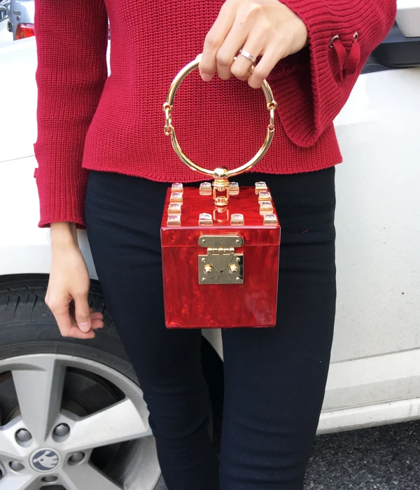 Хорошее качество, акриловая металлическая коробка с кольцом, модный дизайн, дамская сумочка с бриллиантами, вечерние сумочки, повседневные сумки, женские сумки с клапаном, 4 цвета
