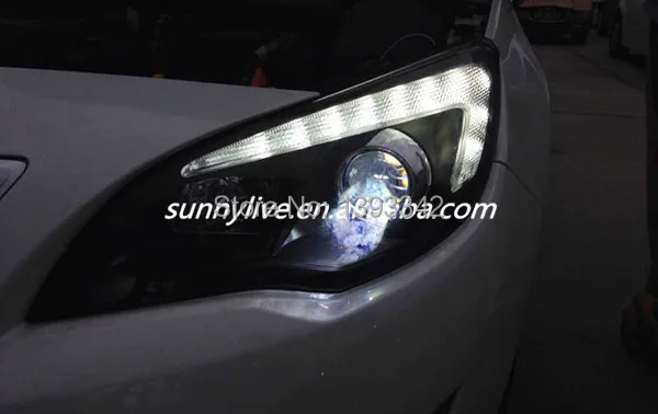 Для Buick Excelle XT Opel Astra светодиодный головной фонарь Angel Eye 2010 до 2013 года черный корпус SN