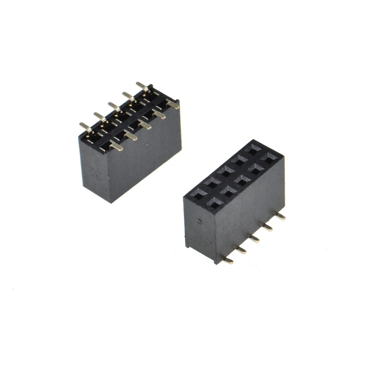 10 Pin 2.54mm 2x5 IDC Socket Box Male Shrouded Header Straight Connector x 10pcs