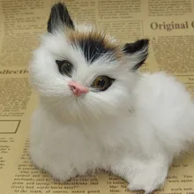 11x8 см милый кот животных модель игрушки полиэтилен и меха ремесло, реквизит, предметы интерьера, chrsitmas подарок d0027