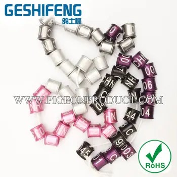 

free shipping 250pcs aluminium rings for bird and pigeon
