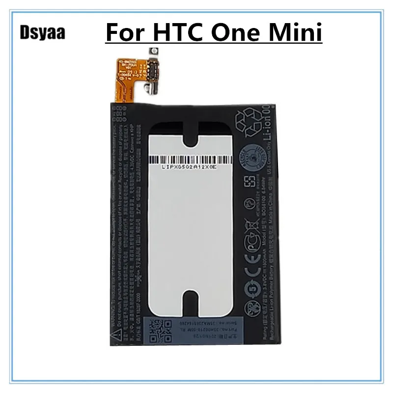 

High Capacity Phone Battery for HTC One Mini M4 BO58100 601s 601e 601n 603e Real Capacity 1800mAh