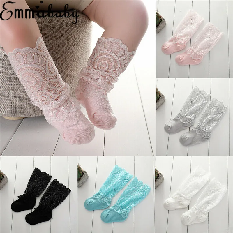 От 0 до 3 лет, милые носки для новорожденных девочек хлопковые и кружевные носки с вышивкой теплые Чулочные изделия для малышей, гольфы