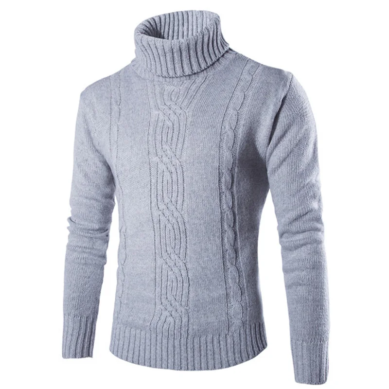 

Autumn Male Knitting Turtleneck Sweaters Slim Man British Style Boutique Pullovers Winter Warm Sweater Hombre XXXL Y019