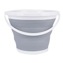 Силиконовое ведро для рыболовной акции складное ведро для мытья автомобиля на открытом воздухе рыболовные принадлежности квадратное ведро для кемпинга 10л для ванной кухни