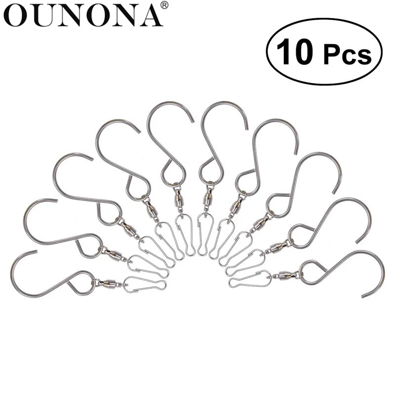 

10pcs S Hanging Hooks Clips for Wind Spinners Wind Chimes Garden