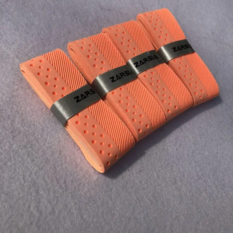 4 قطع ZARSIA جديد المضادة للانزلاق الريشة أكثر من قبضة تنقش تنس مضرب OverGrips الصنابير مضرب Overgrips