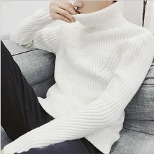 Aliexpress - White Black Turtleneck Sweater Men Pullovers Winter Thicken Cashmere Mens Knitted Jumpers Male Turtle Neck Sweater Pull